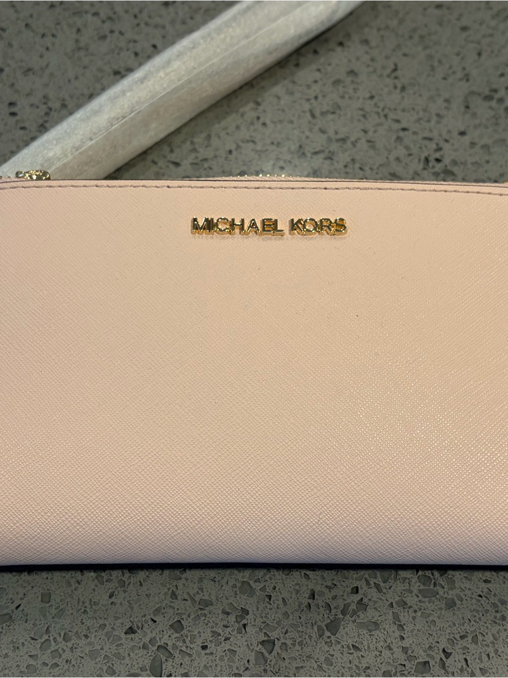 Michael Kors Light Pink Saffiano Leather Wristlet - Picture 2 of 5